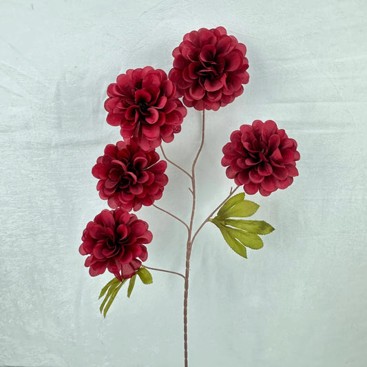Red Silk Spiral Ball Bush - 5 Heads RosesHQ.com