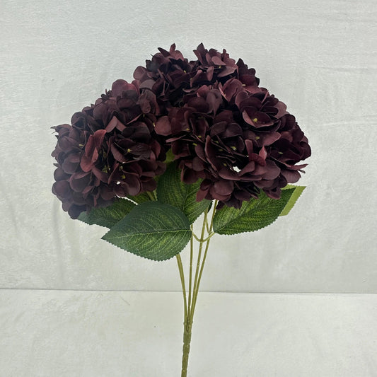 Red Silk French Hydrangea Bush - 5 Heads RosesHQ.com