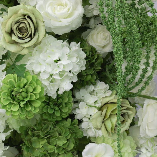 Botanical Green & White Floral Arch