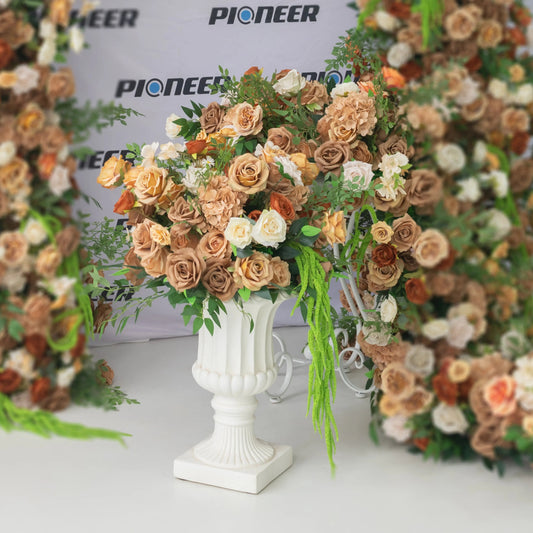 Mocha Rose & Champagne Floral Centerpiece Roses HQ