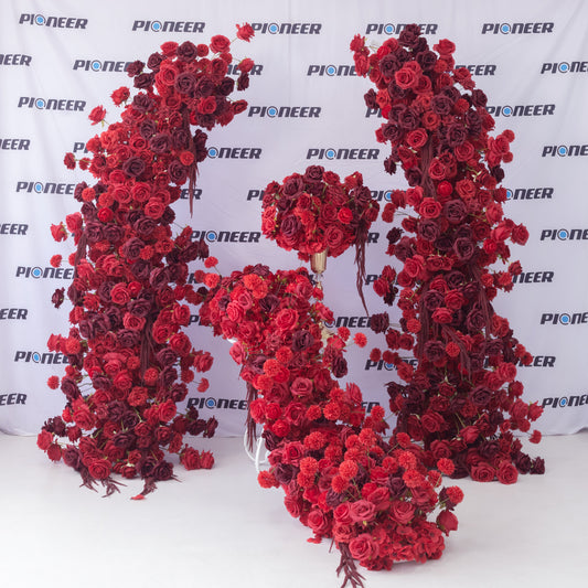 Premium Crimson Rose Floral Centerpiece