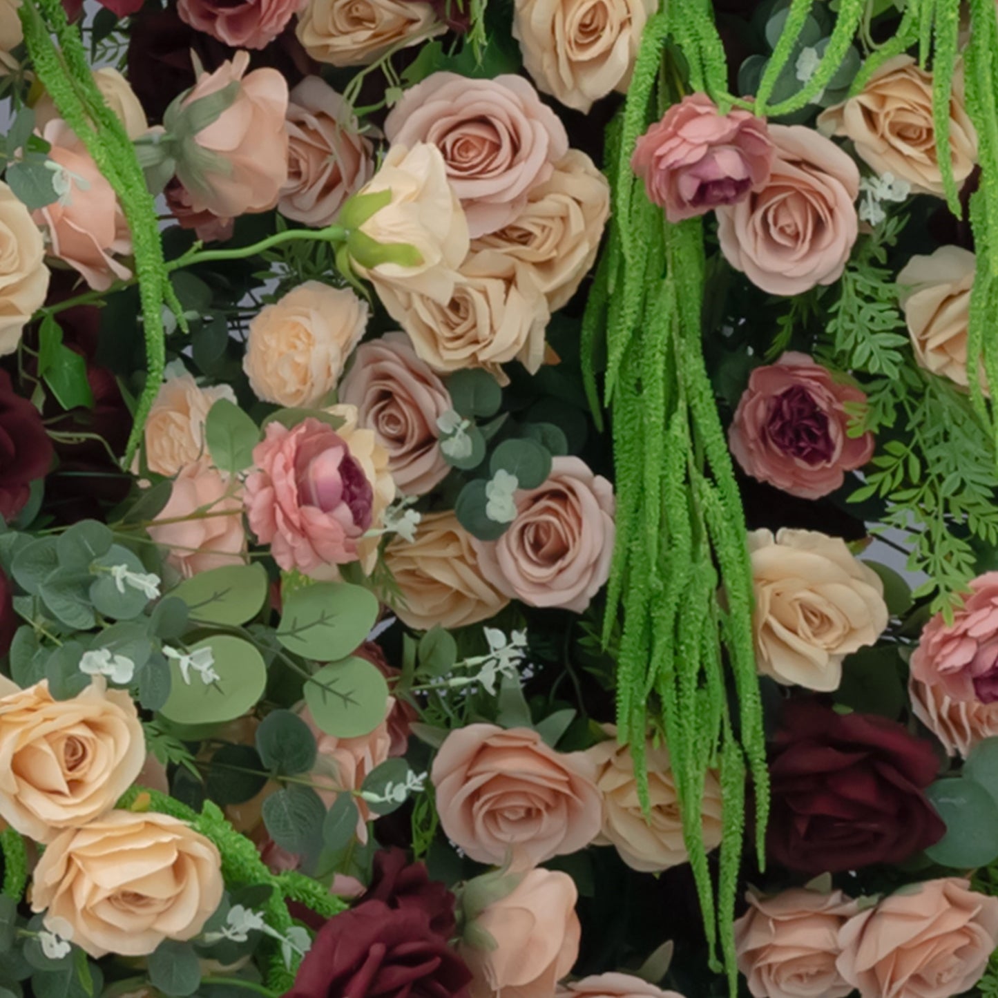 Blush Pink Vineyard Rose Floral Runner