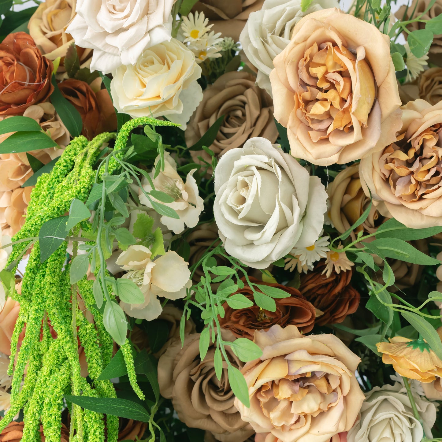 Vintage Mocha & Ivory Rose Floral Centerpiece