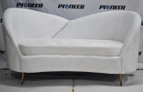 White Velvet Wedding Loveseat - 180 x 80 x 90 H cm