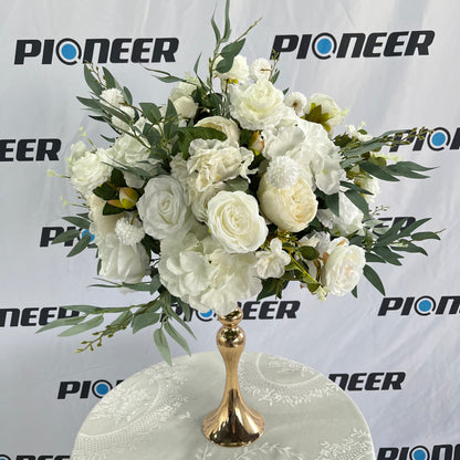 Flower Ball White And Green 50Cm
