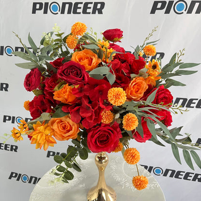 Flower Ball Red And Orange 50Cm