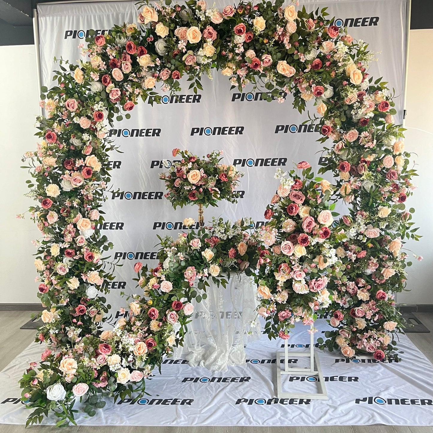 Flower Ball Pink Peach And Green 45Cm