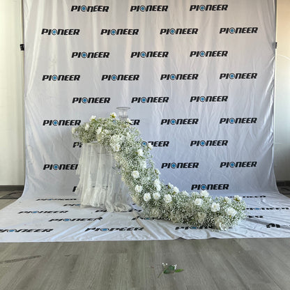 Flower Runner White And Baby'S Breath 200Cmx40Cm