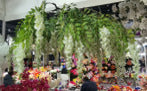 Artificial White Hanging Flower Garland