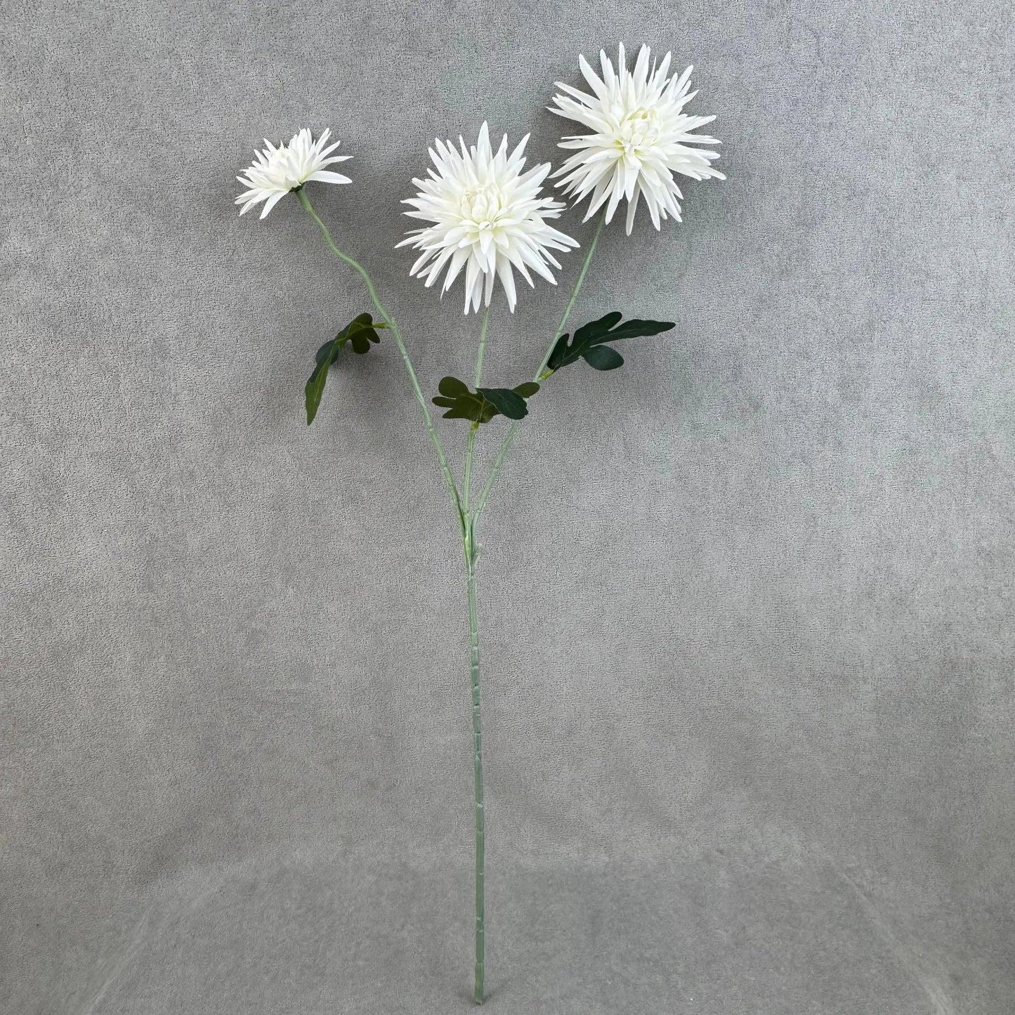 White Silk Flame Chrysanthemum Spray - 3 Heads RosesHQ.com