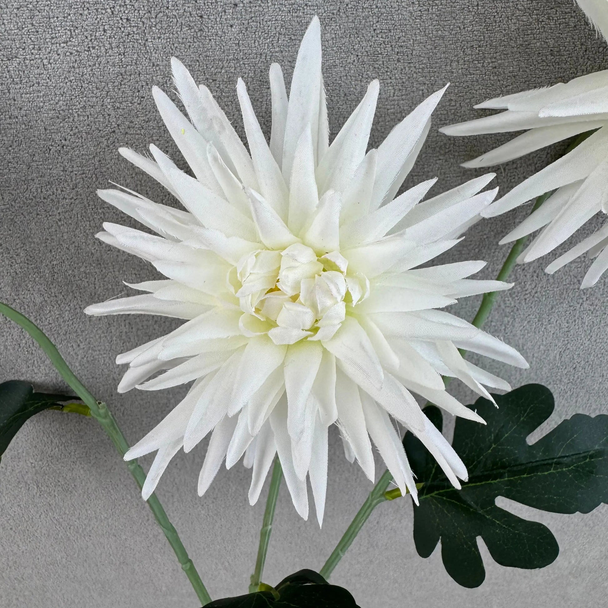 White Silk Flame Chrysanthemum Spray - 3 Heads RosesHQ.com