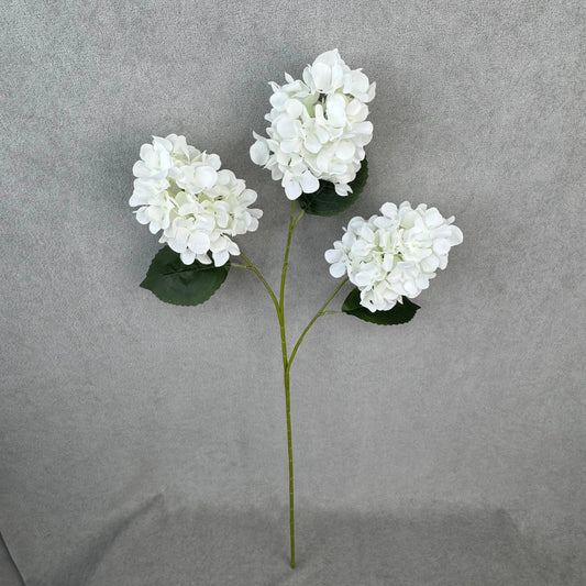 White Silk Pagoda Hydrangea Spray - 3 Heads RosesHQ.com