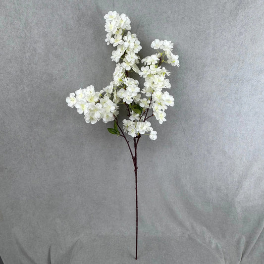 Ivory Silk New Pastoral Large Cherry Blossom Branch RosesHQ.com