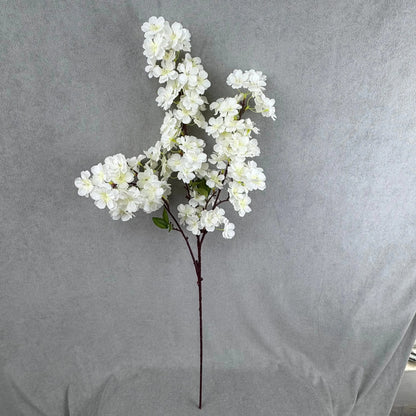 Ivory Silk New Pastoral Large Cherry Blossom Branch RosesHQ.com