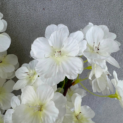 Ivory Silk New Pastoral Large Cherry Blossom Branch RosesHQ.com