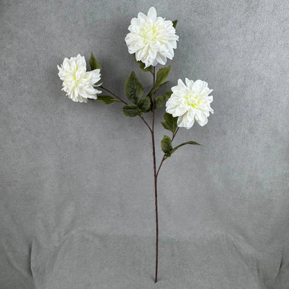Ivory Silk Dahlia Spray - 3 Heads RosesHQ.com