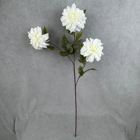 Ivory Silk Dahlia Spray - 3 Heads RosesHQ.com