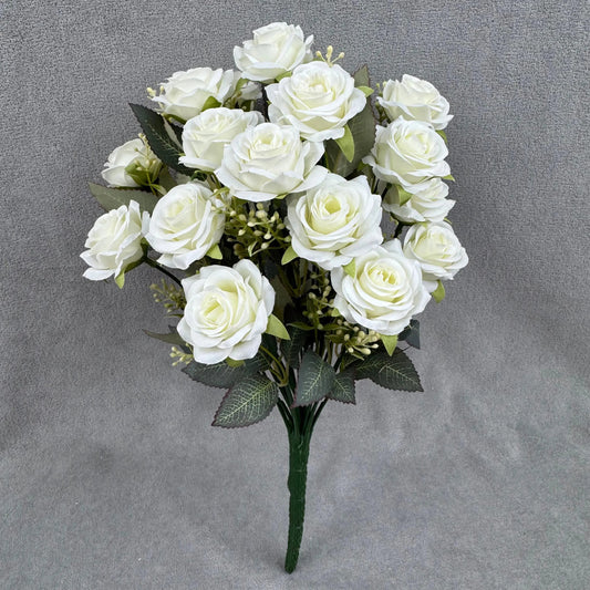 Ivory Silk Happiness Rose Bush - 24 Heads RosesHQ.com
