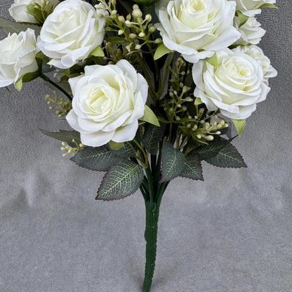 Ivory Silk Happiness Rose Bush - 24 Heads RosesHQ.com