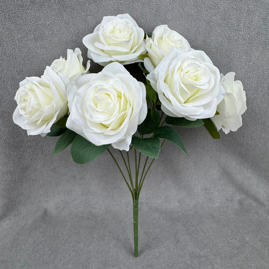 Ivory Silk Happiness Rose Bush - 7 Heads RosesHQ.com