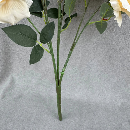Champagne Silk Classic Rose Branch - 8 Heads RosesHQ.com