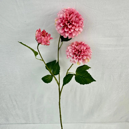 Pink Silk French Dahlia Spray - 3 Heads RosesHQ.com