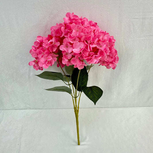 Dark Pink Silk French Hydrangea Bush - 5 Heads RosesHQ.com