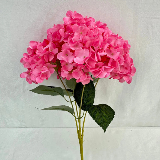 Dark Pink Silk French Hydrangea Bush - 5 Heads RosesHQ.com