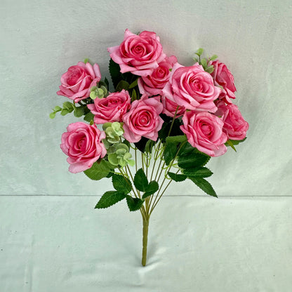 Pink Silk Wedding Rose Bush - 11 Heads RosesHQ.com