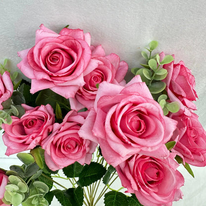Pink Silk Wedding Rose Bush - 11 Heads RosesHQ.com