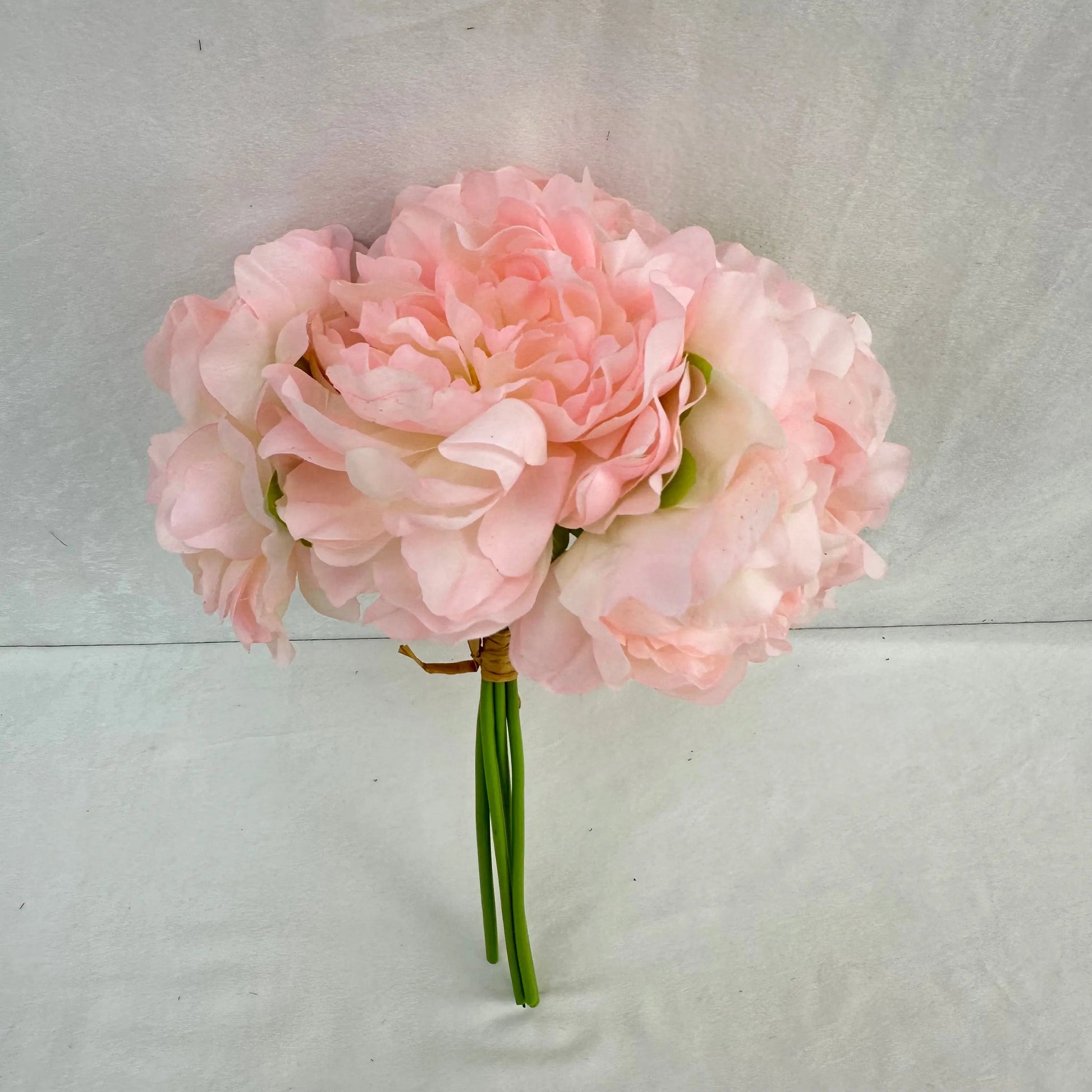 Pink Silk Peony Bunch - 5 Heads RosesHQ.com