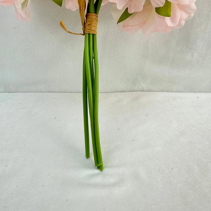 Pink Silk Peony Bunch - 5 Heads RosesHQ.com
