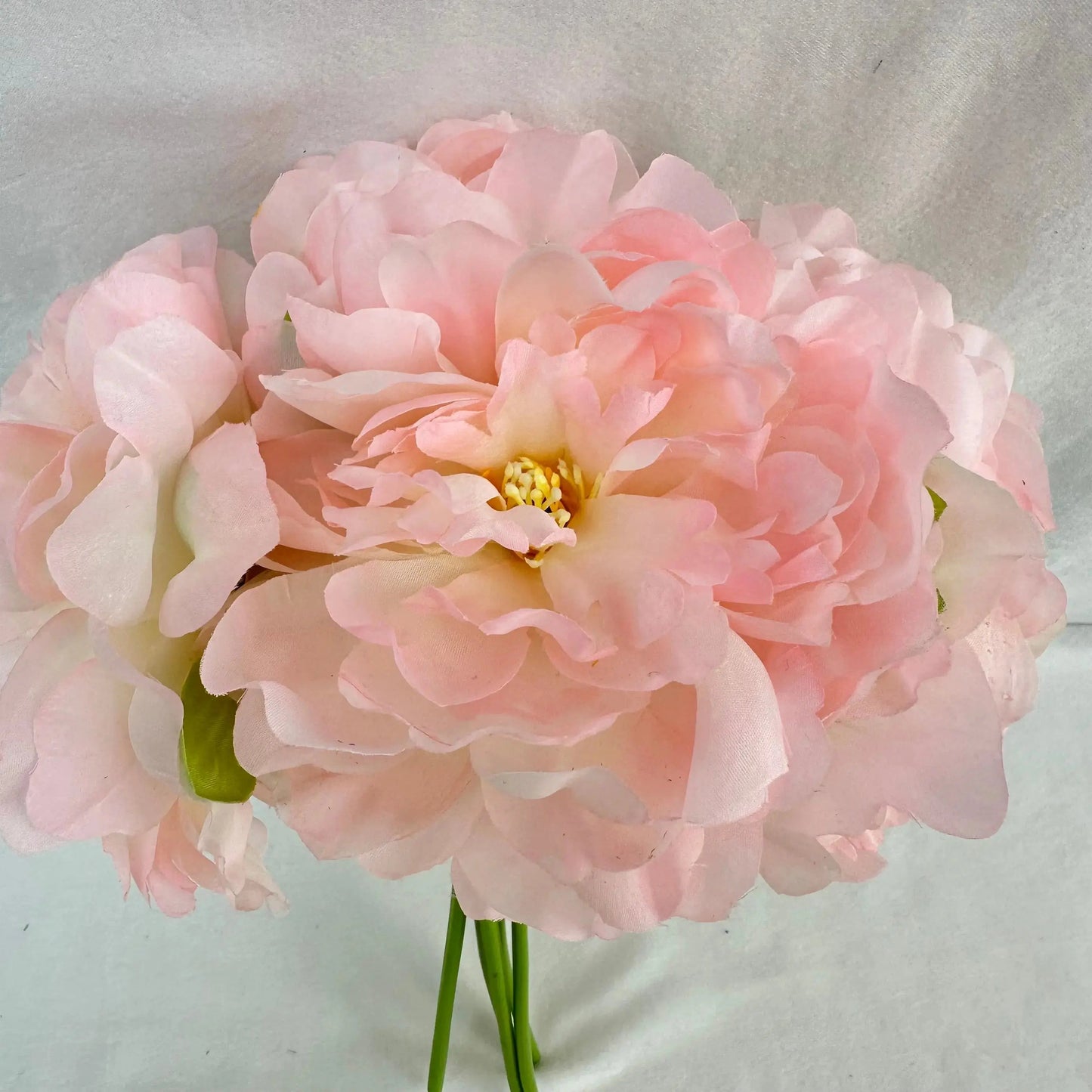 Pink Silk Peony Bunch - 5 Heads RosesHQ.com