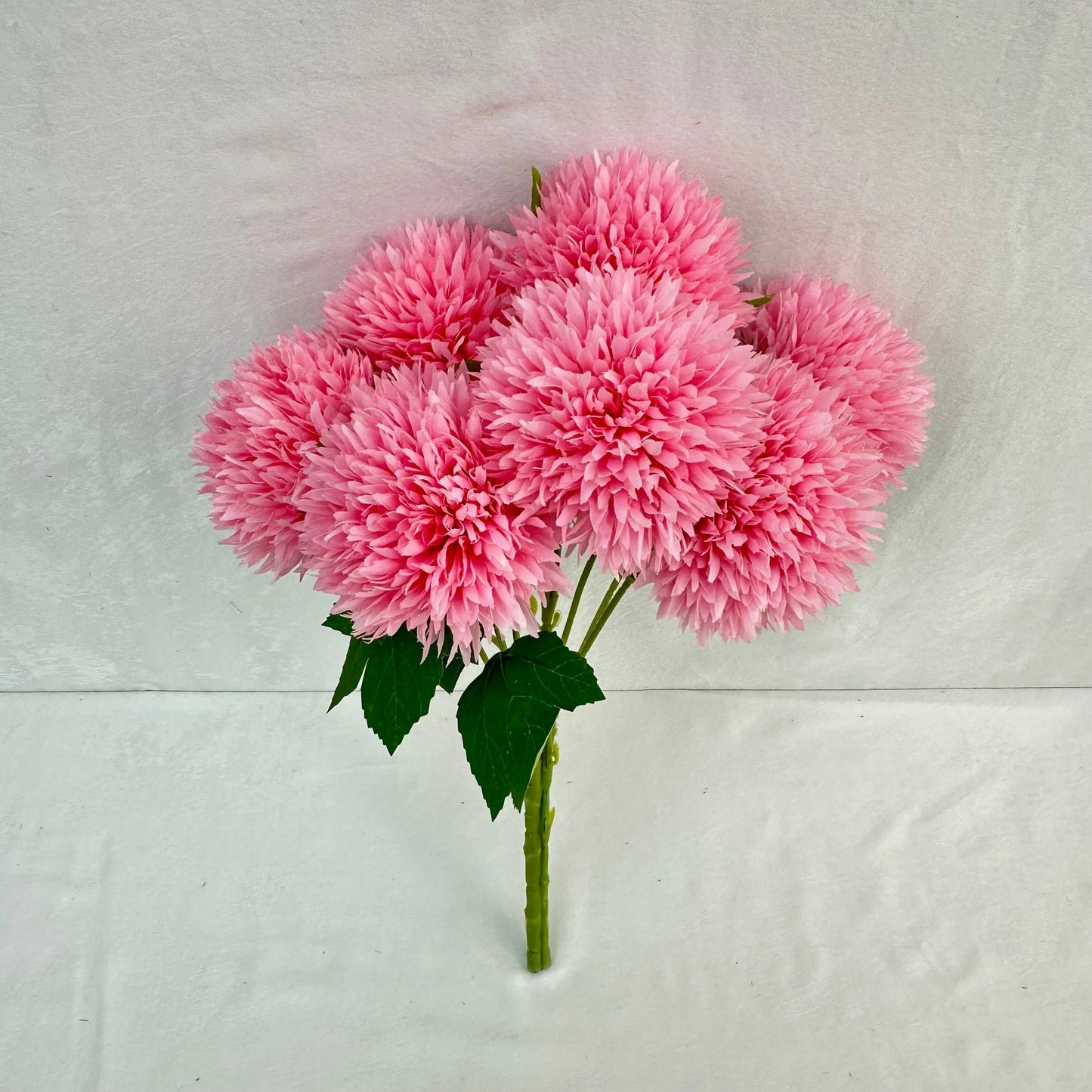 Pink Silk Golden Ball Bush - 7 Heads RosesHQ.com