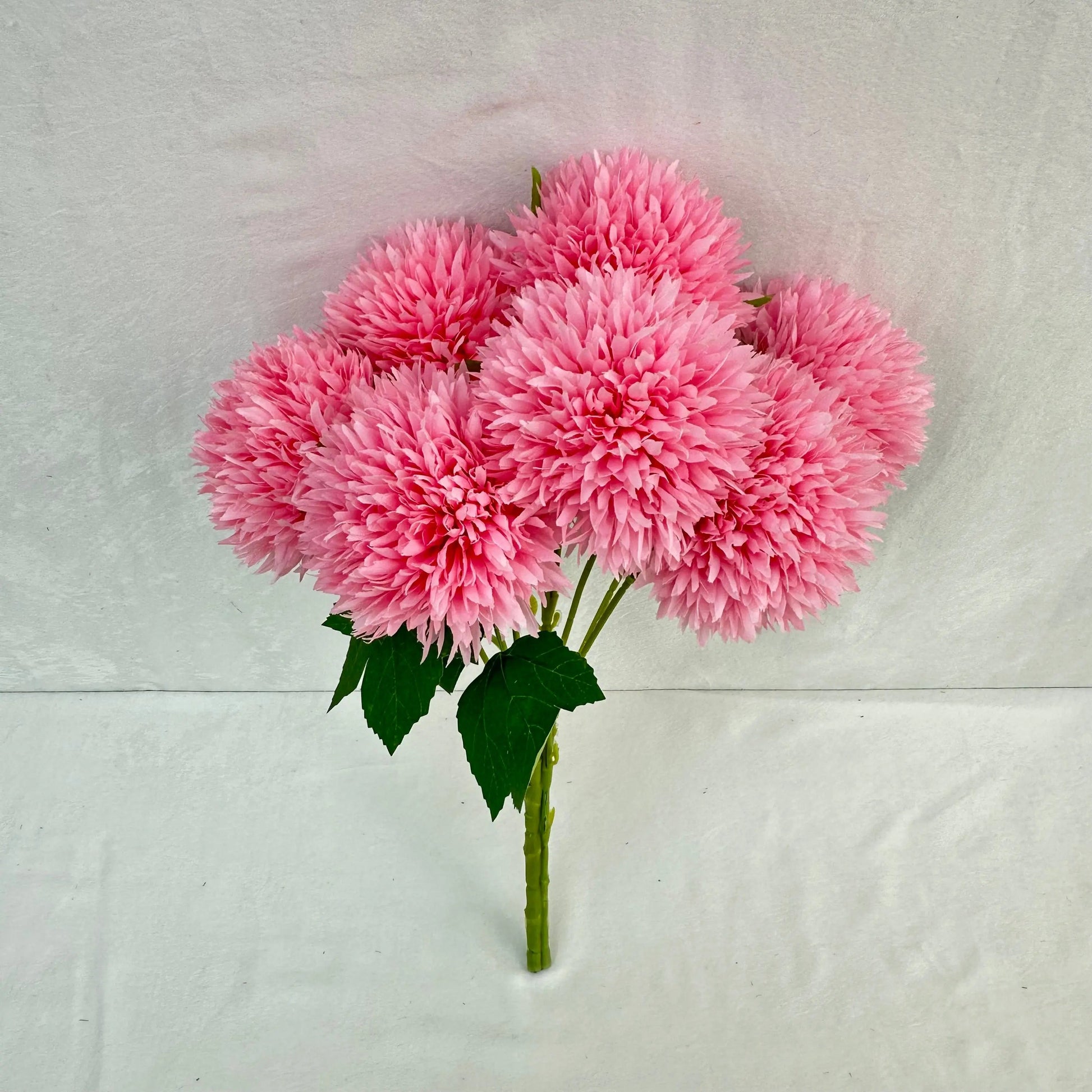 Pink Silk Golden Ball Bush - 7 Heads RosesHQ.com