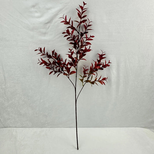 Red Sydney Vanilla Leaf Branch RosesHQ.com