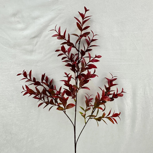 Red Sydney Vanilla Leaf Branch RosesHQ.com