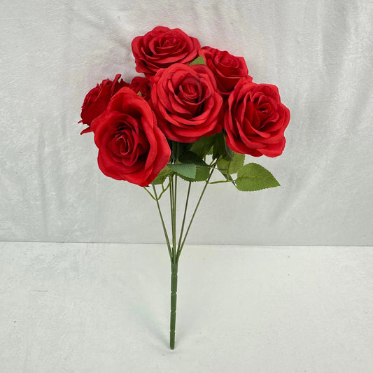 Red Silk Happiness Rose Bush - 7 Heads RosesHQ.com