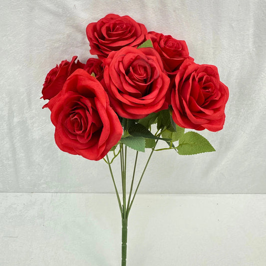 Red Silk Happiness Rose Bush - 7 Heads RosesHQ.com