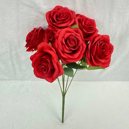 Red Silk Happiness Rose Bush - 7 Heads RosesHQ.com