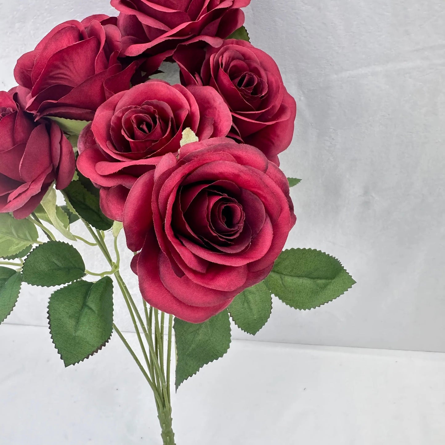 Red Silk Holland Rose Bush - 9 Heads RosesHQ.com