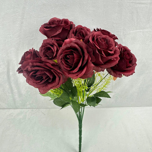 Red Silk Acacia Rose Bush - 9 Heads RosesHQ.com