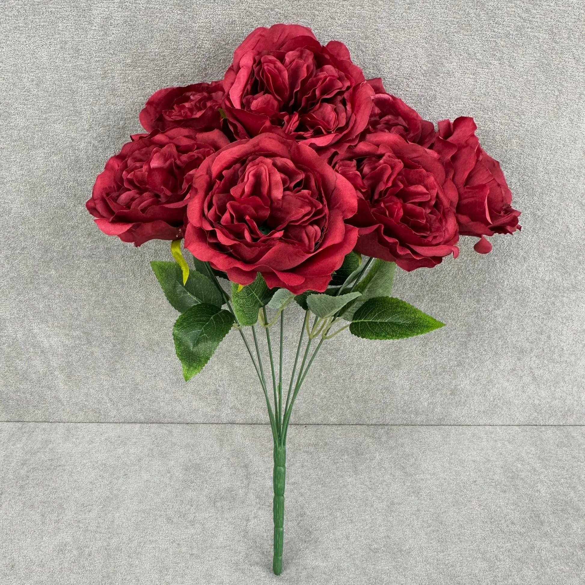 Red Silk Austin Rose Bush - 7 Heads RosesHQ.com