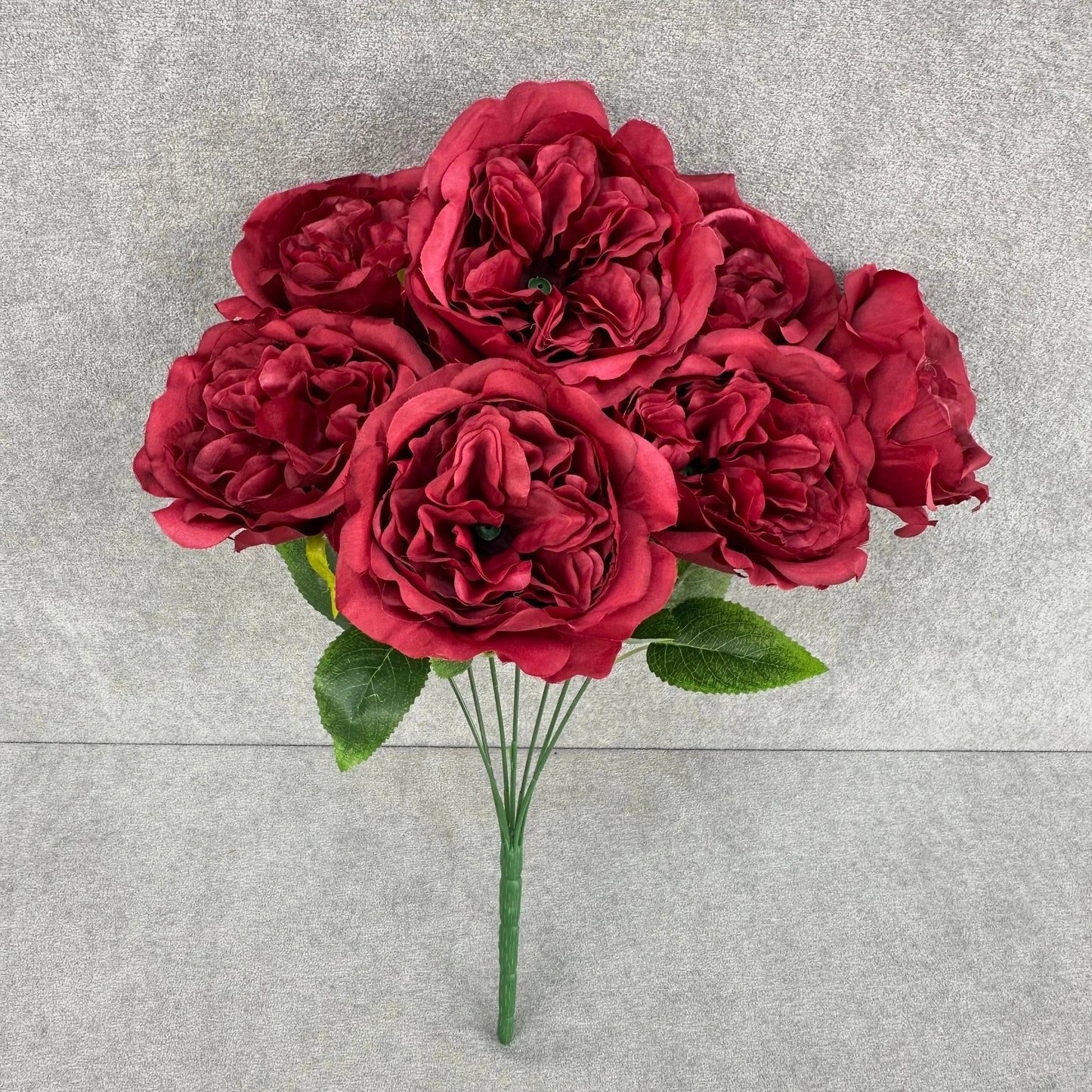 Red Silk Austin Rose Bush - 7 Heads RosesHQ.com