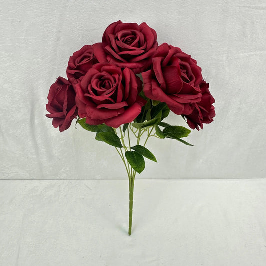 Red Silk Wedding Rose Bush - 7 Heads RosesHQ.com
