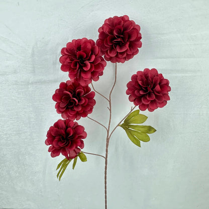 Red Silk Spiral Ball Bush - 5 Heads RosesHQ.com