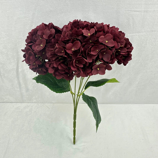 Red Silk Pomegranate Hydrangea Bush - 5 Heads RosesHQ.com