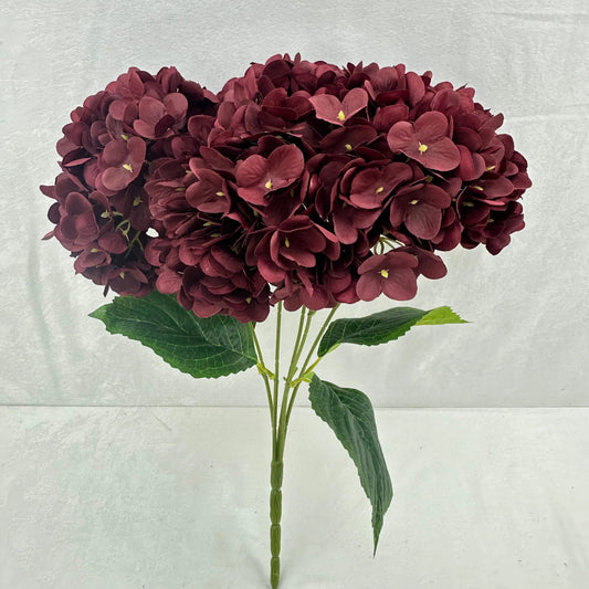 Red Silk Pomegranate Hydrangea Bush - 5 Heads RosesHQ.com