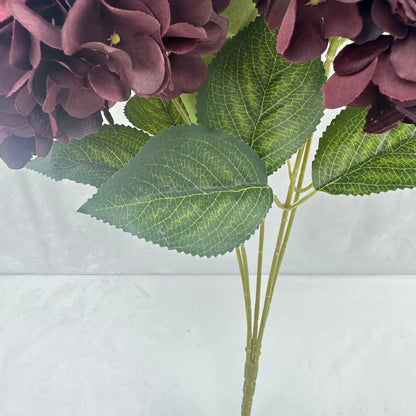 Red Silk French Hydrangea Bush - 5 Heads RosesHQ.com