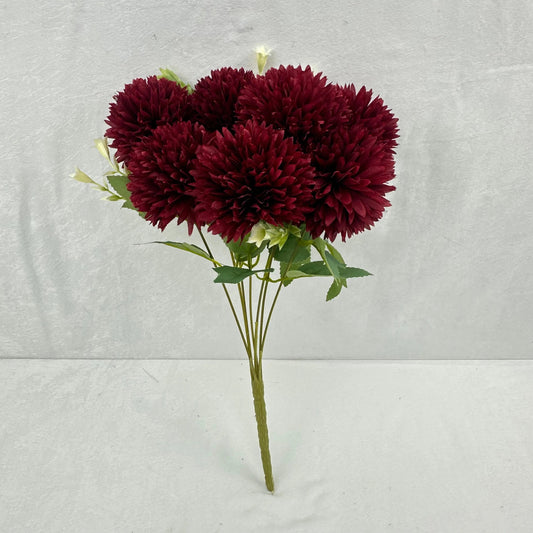Red Silk Needle Chrysanthemum Bush - 7 Heads RosesHQ.com